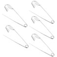 thumbnail image 3 of Durable Metal Safety Pins for Home Silver 5pcs Ideal for Laundry and Sewing 1.5 Inches, 3 of 9