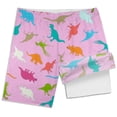 thumbnail image 4 of Hiiyo Teen Boys Dinosaur Print Compression Liner Swim Trunks Board Shorts, 4 of 4