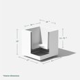 thumbnail image 3 of Veradek Block Series Jardinière Cube Petite en Plastique - Blanc, 3 of 11