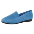 thumbnail image 1 of HBFAGFB Chaussures Décontractées pour Femmes Confortables et Simples à Semelle Plate à Enfiler Femmes Bleu Taille 37, 1 of 8