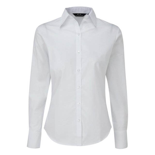 Premier Womens Poplin Long-Sleeved Blouse