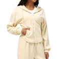 thumbnail image 4 of Wensltd Chandails à Capuchon Zippés pour Femmes avec Poches Mode Confortable Coupe Ajustée Chandail, 4 of 7