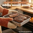 thumbnail image 4 of 8x8-Inch Stainless Steel Cake Baking Pan Set with Lid and Rack, Dishwasher Safe Baking Tray for Brownies, Casseroles, Cakes, Toaster Oven Roasting, 4 of 7