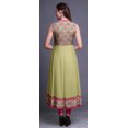 thumbnail image 4 of Bimba Robe Anarkali Beige à Fleurs pour Femmes, Kurti Imprimée Ethnique Indienne, Longue Kurta, Robe de Soirée, Très Grand, 4 of 6