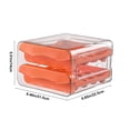 thumbnail image 3 of EGNMCR Kitchen Gadgets, Kitchen Appliances, Kitchen Accessories Slide Style Eggs Box Slide Style Eggs Roller Storage Rack Refrigerator Side Four Layer Antis Drop Eggs Collection Box Eggs storage boxs, 3 of 6