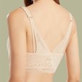 thumbnail image 4 of Meichang Front Closure Bras for Women Plus Size Unpadded Lace Racerback Lightly Buckle Bras Wireless Full Coverage Push Up Bras Comfortable Ultra Thin Everyday Bras Beige M, 4 of 4