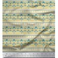 thumbnail image 1 of Soimoi Modal Satin Tissu Rayé, Floral & Filigrane Damas Tissu Imprimé 1 Yard 42 Pouces de Large, 1 of 1