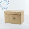 thumbnail image 3 of Bellella Boîte de Rangement en Coton et Lin Pliable en Tissu Cube pour Vêtements Organisateur à Fermeture Éclair avec Couvercle et Poignée, 3 of 5