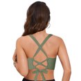 thumbnail image 4 of Huesdet Women's Triangle Bikini Top Push up Padded Halter String Bathing Suits Top Push Up Bikini Top(AG,L), 4 of 9