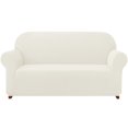 thumbnail image 1 of 2024 Solid Print Polyester Loveseat Slipcover  Chocolate, 1 of 6