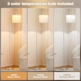 thumbnail image 3 of Floor Lamps for Living Room with Color Temperatures LED Bulb Standing Lamp Tall with Adjustable Shade Tall Lamps for Bedroom Office Classroom Dorm Room Apartment W Bulb Includ, 3 of 7