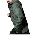 thumbnail image 4 of Pisexur Veste Coupe-Vent pour Homme Mode Décontractée Couleur Unie Coupe-Vent Chaude Veste à Manches Longues à Capuche Manteau Décontracté de Randonnée pour Homme Imperméable Veste pour Homme, 4 of 4