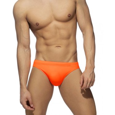 Shorts De Bain Homme Male Summer Cool Sports Solid Color Beach Shorts Triangle Thin Breathable Swim Trunks Board Shorts Men Orange M