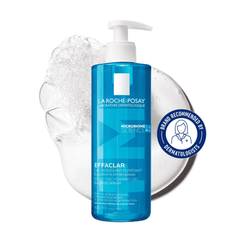 La Roche-Posay Effaclar Gel Moussant Purifiant, Nettoyant pour le Visage au Zinc pour Peau Grasse, 400 ml