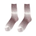 thumbnail image 1 of LckLvx Women's Winter Mid Tube Socks Thick Warm Home Socks Color Block Fleece Soft Crew Socks, 1 of 4
