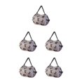 thumbnail image 2 of kurtrusly Sac de Rangement Réutilisable Pliable Écologique et Polyvalent Sac de Courses Imperméable en Polyester pour Voyage Sac de Plage Sac à Main Chiot Brun 5Set, 2 of 6