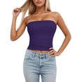 thumbnail image 1 of Women's Tube Top Sleeveless Stretchy Camisole Removable Padding Strapless Shirt For Layering And Outerwear, 1 of 4