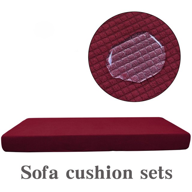 Cozival Housse de Sofa, Housse de Coussin de Sofa, Protège-Housse Extensible pour Canapé, Fauteuil Inclinable et Meubles de Salon, Housse de Coussin Résistante à l'Eau et Lavable à la Machine, Housse Extensible pour Sofa, Rouge