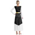 thumbnail image 2 of Yeahdor Robe de Danse Sans Manches Métallique Ourlet Irrégulier Noir TTG/3TG, 2 of 7