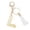 SilverL, variant on Keychains Keychain Color Letter Resin Pendant translucent charm with letter initials for and stylish everyday carry, SilverD