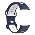 thumbnail image 2 of Mignova Bracelet Compatible avec Fitbit Charge 5, Bracelet de Rechange Bracelet de Montre Ajustable, Bracelets Classiques Mode en Silicone Souple Entraînement Physique Sport Respirants Compatibles avec Fitbit Charge 5 (Marine+blanc), 2 of 6