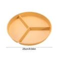 thumbnail image 3 of Yhmxh 10 Inch Diameter Plastic Three Grids Circular Dining Plates Thickened Heat-resistants Household Breakfast Fruit Plates Home and Kitchen kitchen Accessories kitchen Essentials, 3 of 5