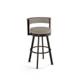 thumbnail image 1 of Amisco Browser Tabouret de Bar Pivotant de 30 Po - Polyester Tissé Beige et Brun / Métal Brun Foncé, 1 of 9