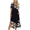 thumbnail image 1 of Staron Robes de Plage pour Femmes Sans Manches Hawaïennes Robes d'Été à Encolure Ronde Fendue Amples Décontractées d'Été Fluides Chemises de Plage TTG, 1 of 6
