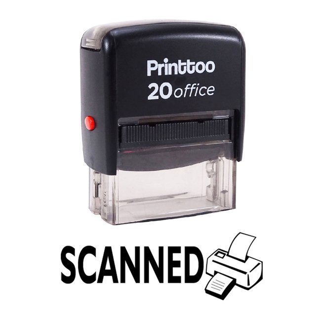Printtoo Auto-encrage Tampon en Caoutchouc Scanné Bureau Fixe Tampon-Noir