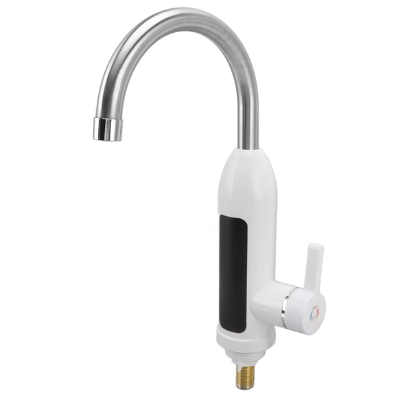 Robinet Chauffe-Eau Électrique Sans Réservoir, Affichage Numérique à DEL, Robinet à Chauffage Rapide pour Cuisine et Salle de Bain, Corps en Acier Inoxydable, Haute Efficacité, Rotatif, 3000 W