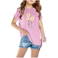 thumbnail image 2 of TopLLC Manches Courtes Col Rond Blouses & Chemises Chemises pour Enfants T-Shirt Graphique Manches Courtes Col Rond Crop Top pour 3-14 Ans Filles et Garçons T-Shirt Tee Blouse Fille, 2 of 4