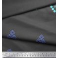 thumbnail image 3 of Soimoi Gray Heavy Canvas Fabric Aztec Geometric Print Sewing Fabric Yard 58 Inch Wide, 3 of 3