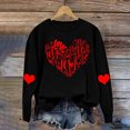 thumbnail image 1 of Meichang Sweat-Shirt Femme Saint-Valentin Graphique Cœur Amour Décontracté Col Rond Manches Longues Coupe Ample Saint-Valentin, 1 of 6