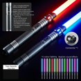 thumbnail image 1 of Upgraded Version Gravity Sensing Light Saber 2 In 1 15-color Metal Laser Sword, 1 of 5