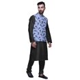 thumbnail image 2 of Atasi Ethnic Dupion Silk Kurta Pyajama Set With Printed Nehru Jacket For Mens, 2 of 3
