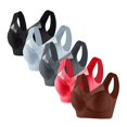 thumbnail image 1 of Pisexur 5PC Womens Bras No Underwire Full Coverage Front Closure Everyday Bras Set Solid Color Oversized Push Up Bra Comfort Seamless Nursing Bras for Breastfeeding Plus Size Bras, 1 of 2