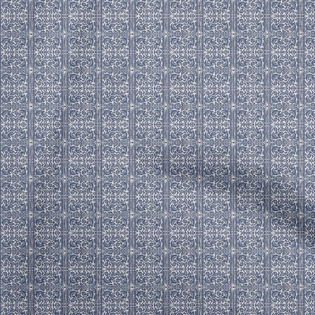 oneOone Cotton Silk Blue Fabric Texture Sewing Craft Projects Fabric Prints By Yard 42 Inch Wide