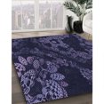 thumbnail image 3 of Ahgly Company Tapis d'Intérieur Lavable en Machine Carré Transitionnel Violet Pervenche Profond, 6 Pieds Carré, 3 of 7