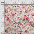 thumbnail image 2 of oneOone Tissu Polyester Spandex Fuchsia Rose Matériel de Robe Florale Tissu Imprimé Tissu au Mètre 56 Pouces de Large-P1, 2 of 4