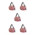 thumbnail image 3 of kurtrusly Sac de Rangement Réutilisable Pliable Écologique et Polyvalent Sac de Magasinage Imperméable en Polyester pour Voyage Sac de Plage Sac à Main Rose camouflage 5Ensemble, 3 of 6