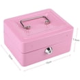 thumbnail image 3 of FAGINEY 1Pc Mini Portable Steel Petty Lockable Cash Money Coin Safe Security Box Household, 3 of 8