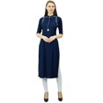 thumbnail image 4 of Phagun Kurti à Col Mandarin pour Femmes Tunique Ethnique Indienne Haut Kurta en Rayonne pour Dames, 4 of 6