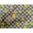 thumbnail image 4 of oneOone Cotton Cambric Fabric Leaves & Floral Check Print Fabric BTY 56 Inches Wide, 4 of 4