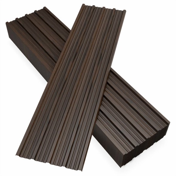 20 Pcs Walnut Wood-Grain Galvanized Metal Roofing Panel 18.9 x72.83 inch Waterproof Metal Exterior Wall Panel,