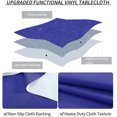 thumbnail image 4 of ORUYROP Vinyl Tablecloth - 100% Waterproof Oil-Proof Spill-Proof PVC - Wipeable Thick Rectangle Tablecloth Cover - 52 x 70 inch - Royal Blue, 4 of 7