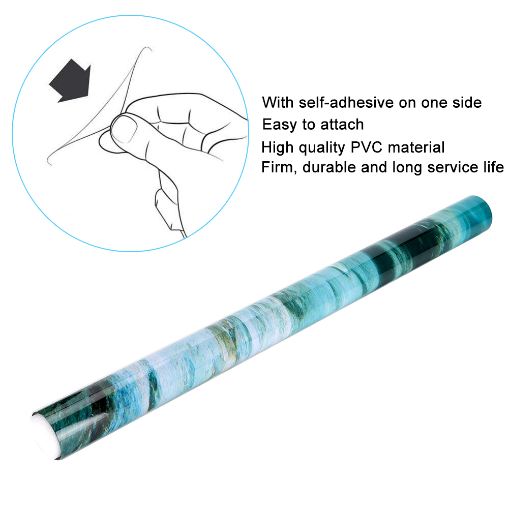 Fish Tank Background Decoration, PVC Adhesive Bright Color Aquarium Background Sticker  for Fish Tank Aquarium 61x30cm
