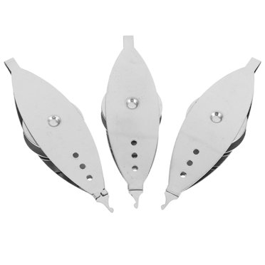 Minkissy 3pcs Vintage Tatting Shuttle Set Wear-resistant Alloy Silver for Handicrafts