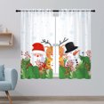 thumbnail image 2 of Goory Rideaux de Noël Luxe 2 Pcs Draperies Texturées en Lin Décoration Maison Rideau de Fenêtre Poche de Tringle Style Chambre-3 L:51 Pouces x H:94 Pouces, 2 of 6