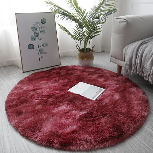 Bgsha Ultra Soft Round Area Rug Circular Shaggy Rug Fluffy Area Rugs Plush Circle Floor Carpet Mat for Teens Girls Baby Bedroom Living Room Floor Decor