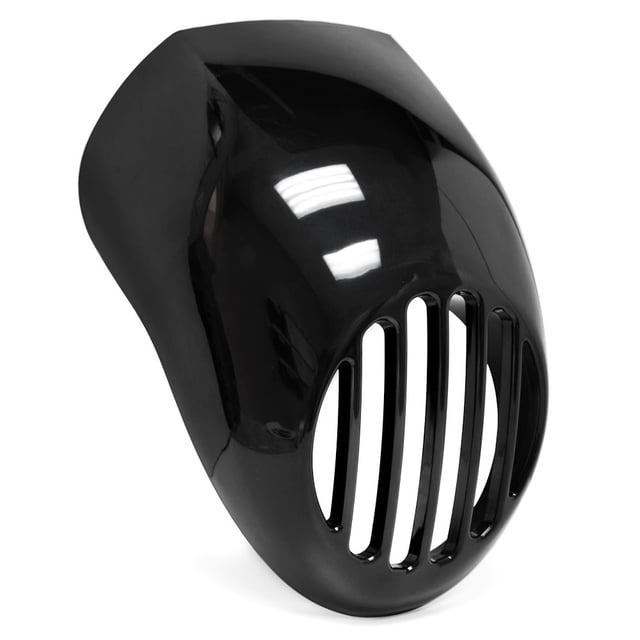 Krator Phare Carénage Prison Grill Noir Visière Support Compatible avec 1999-2002 Harley Davidson Dyna Modèles